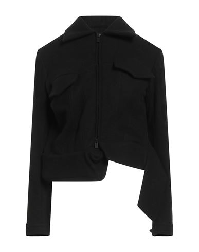 Yohji Yamamoto Collections Woman Jacket Black Size 3 Wool, Nylon In Black