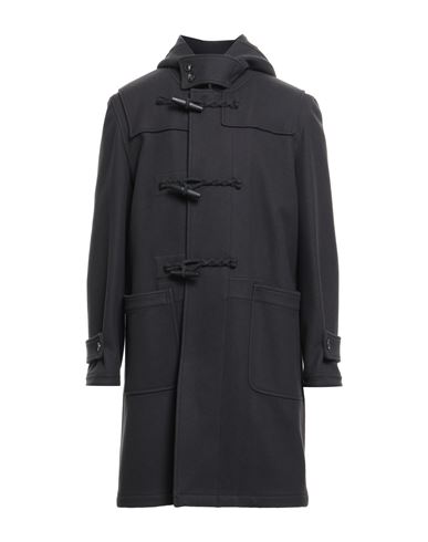 Lardini Man Coat Midnight Blue Size 42 Wool, Polyamide In Black