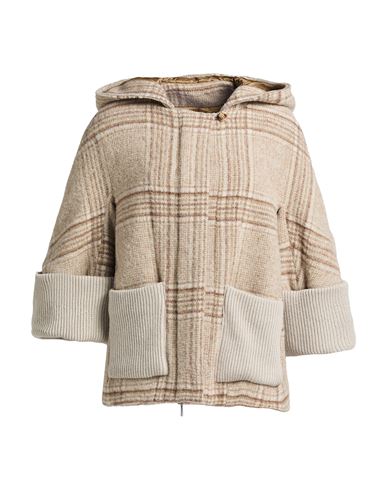 Eleventy Woman Puffer Beige Size 4 Wool, Alpaca Wool, Polyamide, Viscose, Cashmere In Sand
