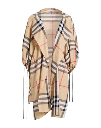 Burberry Woman Cape Sand Size Onesize Cotton In Neutral