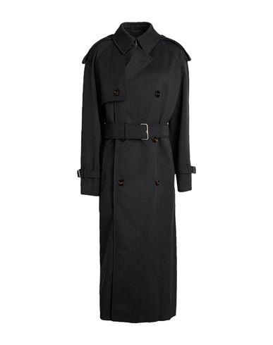 Burberry Woman Overcoat & Trench Coat Charcoal Size 6 Wool In Gray