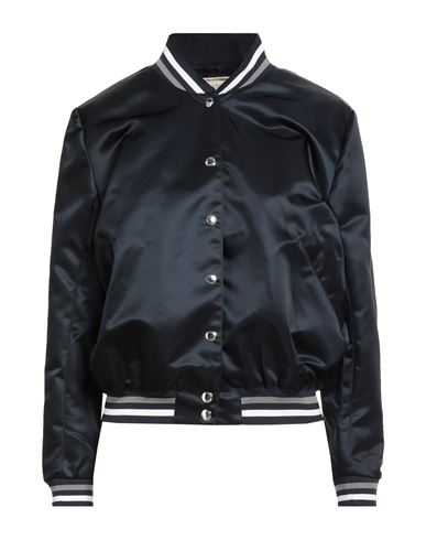 Maison Kitsuné Woman Jacket Midnight Blue Size L Polyamide In Blue