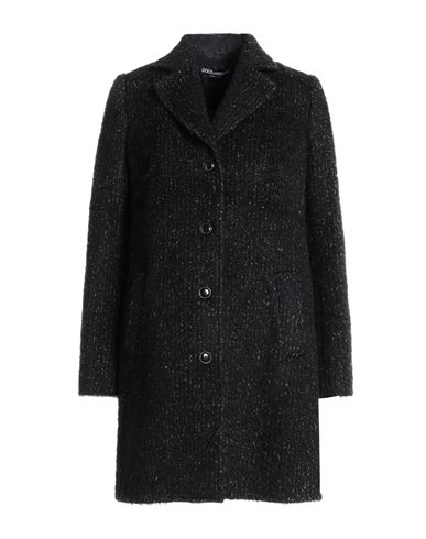 Dolce & Gabbana Woman Coat Black Size 4 Wool, Polyamide, Textile Fibers, Viscose, Alpaca Wool In Black
