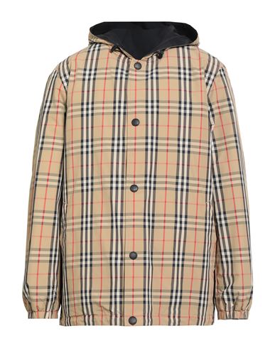 Burberry Man Coat Sand Size L Polyamide In Multi