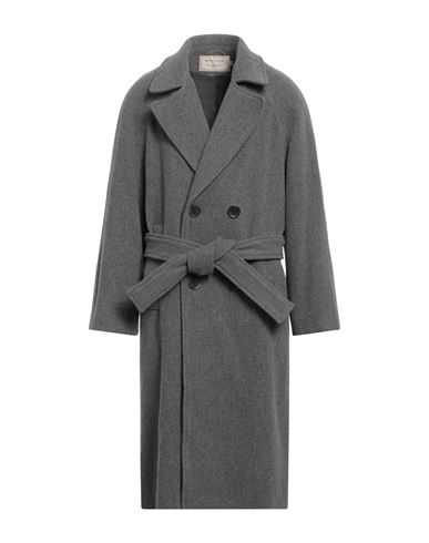 Maison Kitsuné Man Coat Grey Size M Wool, Polyamide In Gray