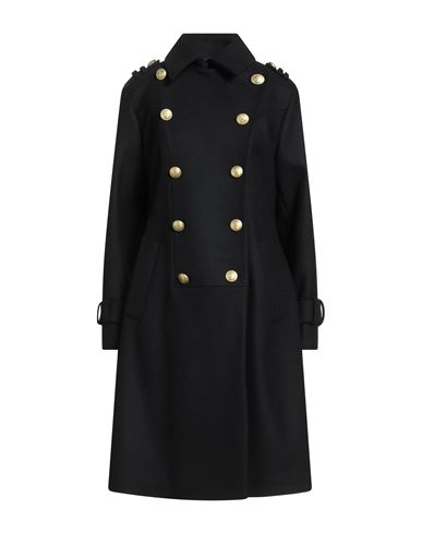 Sealup Woman Coat Black Size 10 Wool In Black