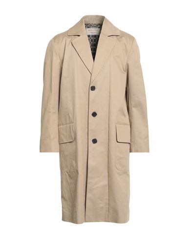 Maison Kitsuné Man Overcoat & Trench Coat Beige Size S Cotton In Neutral