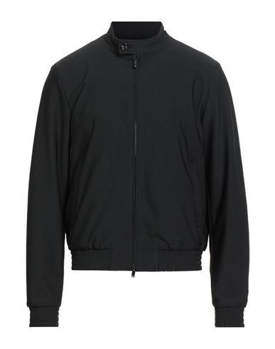 Emporio Armani Official Store Blouson Mit Reissverschluss Aus Schurwollstoff In Black