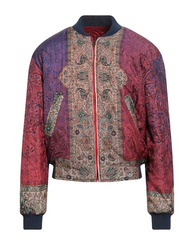 Pierre-louis Mascia Man Jacket Magenta Size L Polyester, Silk, Cotton In Purple