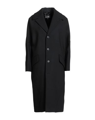 Mm6 Maison Margiela Woman Black Coats In Black