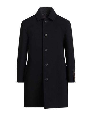 Sealup Man Coat Midnight Blue Size 44 Wool, Cashmere In Brown