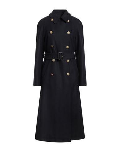 Sealup Woman Coat Midnight Blue Size 10 Virgin Wool In Brown