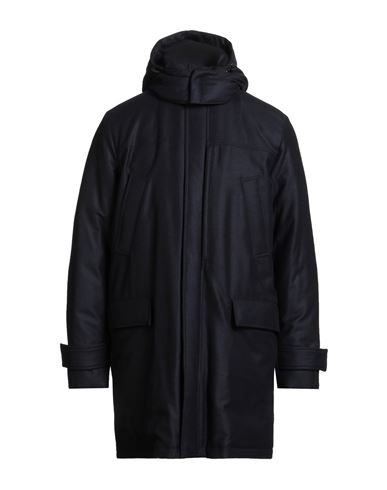 Sealup Man Coat Midnight Blue Size 48 Virgin Wool In Blue