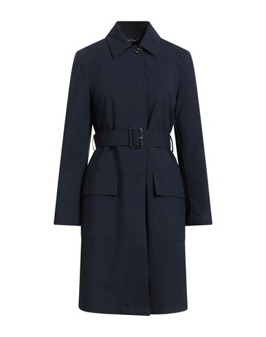 Sealup Woman Overcoat & Trench Coat Midnight Blue Size 4 Polyester In Blue