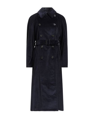 Sealup Woman Coat Navy Size 10 Cotton In Blue
