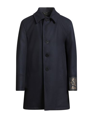 Sealup Man Coat Midnight Blue Size 40 Wool In Black