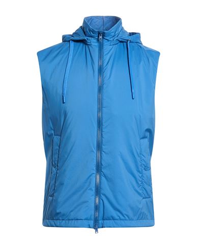 Herno Man Vest Azure Size 40 Polyamide In Blue