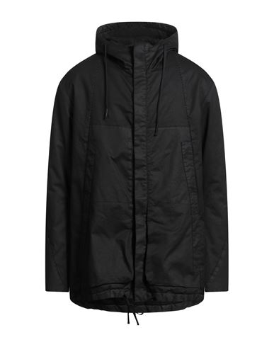 Masnada Man Coat Black Size 46 Cotton, Elastane In Black