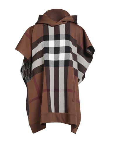 Burberry Woman Cape Brown Size Onesize Polyester, Viscose, Polyamide, Elastane In Brown