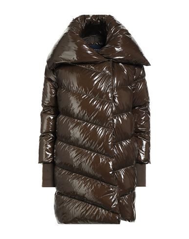Homeward Clothes Woman Puffer Khaki Size Xl Nylon In Brown