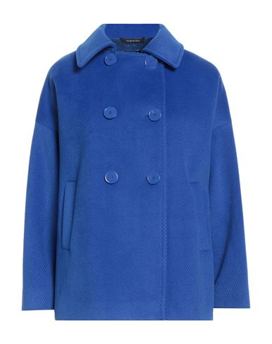Sopi Woman Coat Blue Size 6 Polyester In Blue