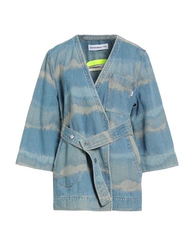 Department Five Department 5 Woman Denim Outerwear Blue Size S Cotton, Polyester In Blue
