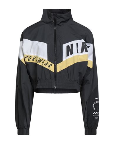 Nike Woman Jacket Charcoal Size S Polyester In Multi