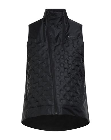 Nike Woman Vest Black Size L Polyester In Black