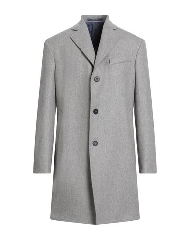 Drumohr Man Coat Grey Size 42 Virgin Wool In Gray