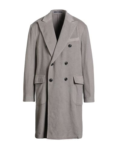 Drumohr Man Coat Grey Size 42 Cashmere In Gray