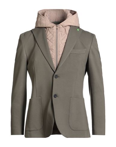 Barbati Man Jacket Military Green Size 42 Viscose, Polyamide, Elastane In Green