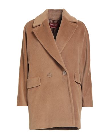 Max Mara Studio Woman Coat Camel Size 6 Virgin Wool In Brown