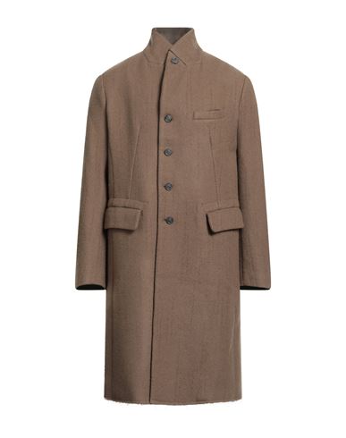 Masnada Man Coat Khaki Size 40 Wool, Polyamide In Brown