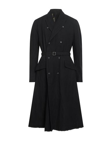 Masnada Man Coat Black Size 44 Cotton, Wool, Metallic Fiber In Black