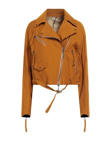 Masnada Woman Jacket Marigold Size 4 Cotton, Wool, Metallic Fiber In Yellow