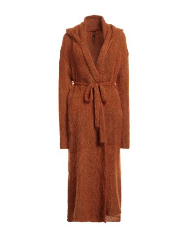 Masnada Woman Coat Orange Size M Mohair Wool, Polyamide, Wool