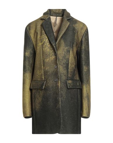 Masnada Woman Coat Dark Green Size 4 Wool, Polyamide In Green
