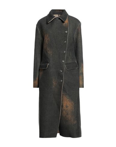 Masnada Woman Coat Dark Green Size 4 Wool, Polyamide In Green