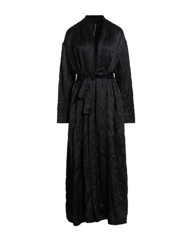 Masnada Woman Overcoat & Trench Coat Black Size 8 Acetate, Wool In Black