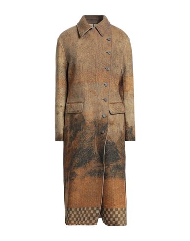 Masnada Woman Coat Sand Size 4 Wool, Polyamide In Sand