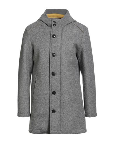 Barbati Man Coat Grey Size 46 Viscose, Polyester, Acrylic, Wool, Elastane In Gray