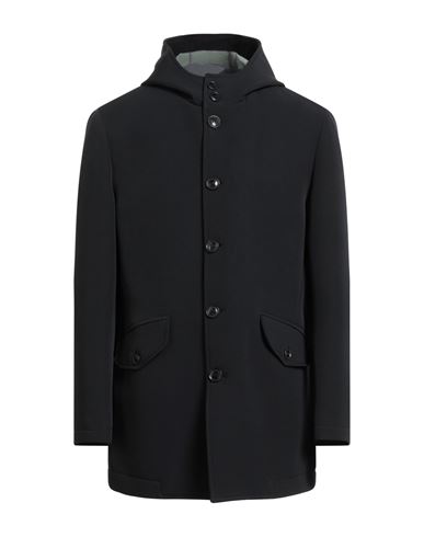 Barbati Man Coat Black Size 44 Polyester, Elastane In Black