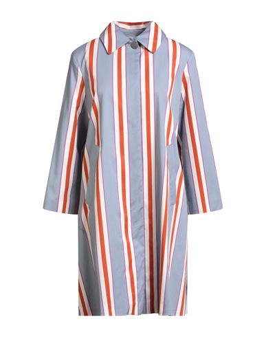 Niū Woman Overcoat & Trench Coat Light Blue Size M Cotton, Elastane In Blue