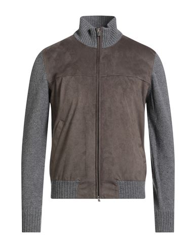 Gran Sasso Man Jacket Khaki Size 46 Virgin Wool In Gray