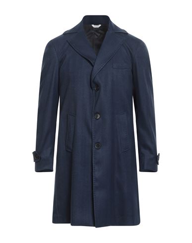 Verdera Man Coat Navy Size 42 Polyester, Viscose, Elastane In Blue