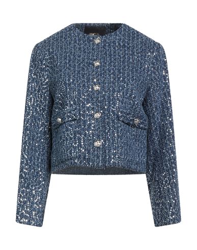 Maje Woman Denim Outerwear Blue Size 10 Cotton, Polyester In Blue