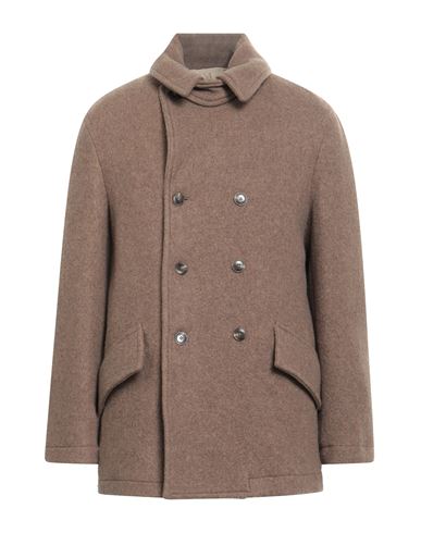 Closed Man Coat Sand Size L Recycled Wool, Nylon In Brown