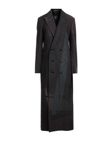 Y's Yohji Yamamoto Woman Coat Burgundy Size 3 Cotton, Wool In Red