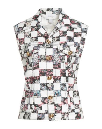 Giambattista Valli Woman Vest White Size 8 Cotton, Elastane In Multi