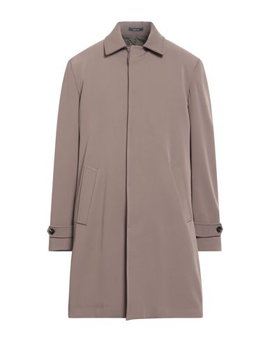 Guarinucci Man Coat Taupe Size 48 Polyester, Elastane In Neutral